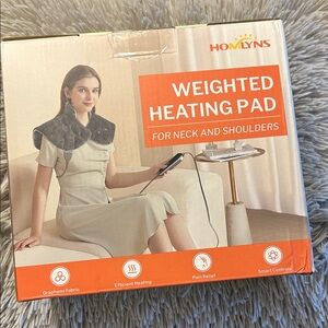 HOMYLNS Weighted Heating Pad for Neck & Shoulders - Dark Gray